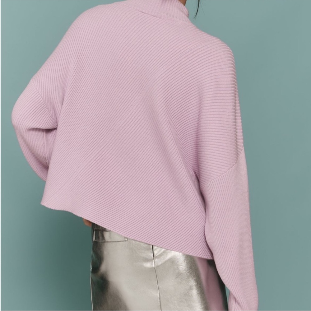 Maeve The Meredith Mock-neck Sweater-Lavender - Picture 2 of 11